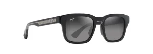 Maui Jim GS643-14 MALUHIA Shiny Black w Neutral Grey