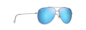 Maui Jim B589-17A Hauoli XS Shiny Silver w/Crystal Blue Hawaii